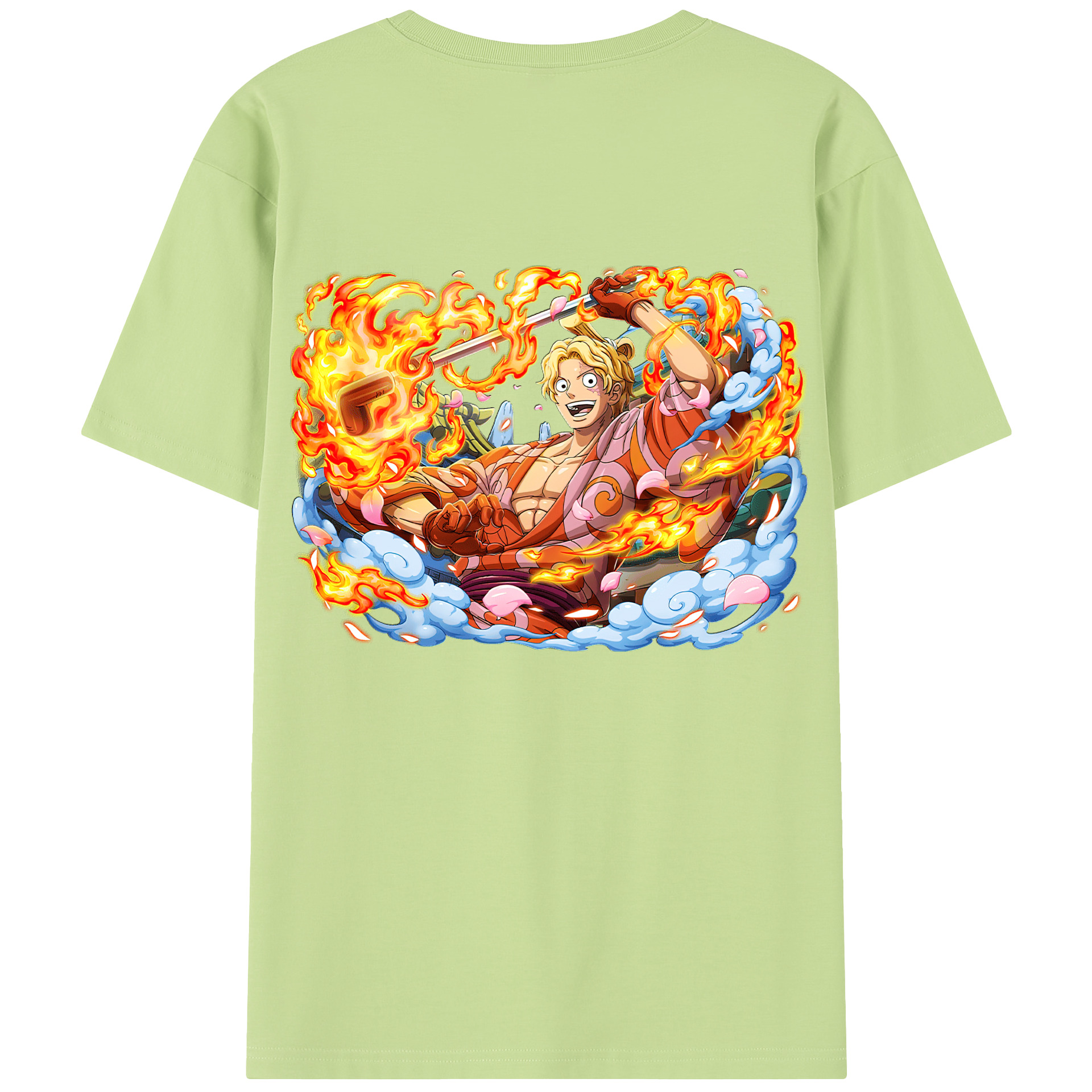 ワンピース サンジ ONE PIECE Sanji 綿100％半袖Tシャツ（背面プリント）